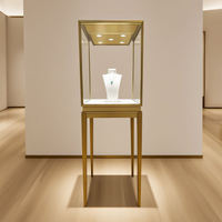 Cloison en verre de luxe avec éclairage LED pour bijouterie et centre commercial, division d'espace transparente
