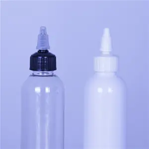 30ml 60ml 100ml 120ml boş PET plastik damlalık şişe sivri ağız kap ile tutkal mürekkep için ambalaj