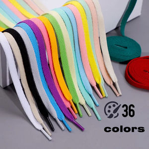 Lacets Plats 36 Couleurs pour <span class=keywords><strong>AF1</strong></span>, Chaussures de Tennis, Baskets, Toile <span class=keywords><strong>Blanche</strong></span> Noire, Homme <span class=keywords><strong>Femme</strong></span>, Cordons de Chaussures de Basketball - Product Image 2