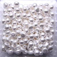 Coréen éclairé bricolage cuit à la vapeur chignon perle demi-ronde perle matériel pain perles cheveux bijoux perle pour la fabrication de bijoux accessoires