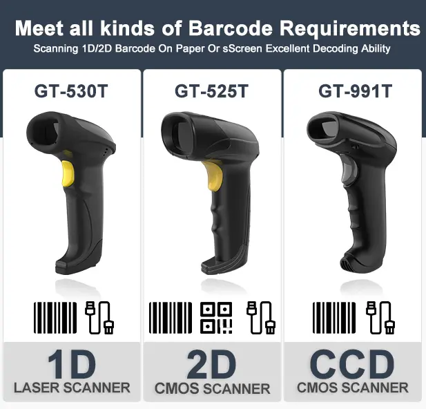 2D Qr Code Barcode Scanner Pistole Drahtlos Bluetooth 1D Preis leser lektor de codigo de barras escaner qr manos libres