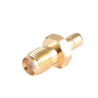 Adaptador Coaxial RF VIEW IS ELECTRONIC VIEWIS-SMA/SMB-KJ SMA Hembra SMB Macho 50ohm DC-4GHz, Conectores de Latón Chapado en Oro