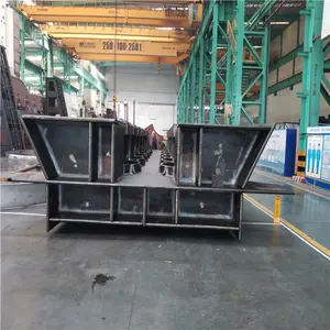 Heavy Steel Fabrication Work For Ship Base Weldment With CNC Machining On Large Boring Mill