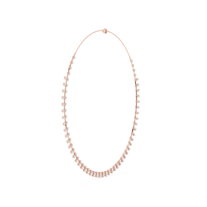 Collier classique en or rose avec diamant de laboratoire, bijoux élégants et raffinés pour femmes, idéal pour mariage, anniversaire, usage quotidien, cadeau - Product Image 3