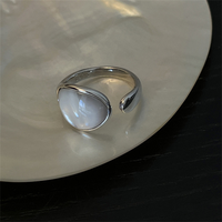 Zircon diamant bague pour femmes lumière luxe haut de gamme index doigt bande ouverte minimaliste mode bijoux anneaux en gros