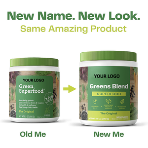 Odm Super Greens Powder Poudre de superaliments de qualité supérieure Aliments entiers Enzymes digestives et mélanges de probiotiques Poudre de légumes verts biologiques - Product Image 2