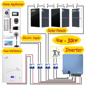Système d'énergie <span class=keywords><strong>solaire</strong></span> 15kW 20kW certifié UE à usage domestique avec stockage par batterie <span class=keywords><strong>au</strong></span> lithium Panneaux solaires Kit complet d'énergie renouvelable - Product Image 1
