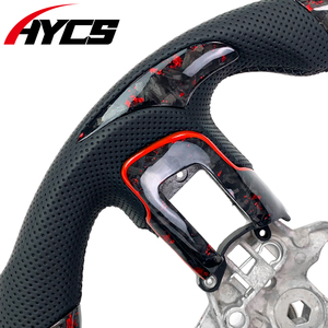 Vô lăng thể thao bằng sợi carbon thật tùy chỉnh cho xe Ford Mustang <span class=keywords><strong>GT</strong></span> 2015-2023, nâng cấp nội thất xe hơi, hỗ trợ chức năng sưởi vô lăng - Product Image 3