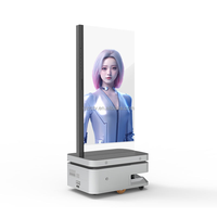 Navegador de 55 pulgadas, carga de retorno automático, robot automático para evitar obstáculos, pantalla táctil, Monitor Oled