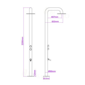 New Design Outdoor <strong>Portable</strong> <strong>Shower</strong> 316 Stain Steel Swimming Pool Outdoor <strong>Shower</strong> - Product Image 5
