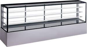 Vitrine de <span class=keywords><strong>boulangerie</strong></span> commerciale de 2.4m de long Réfrigérateur à pâtisserie à 4 couches <span class=keywords><strong>pour</strong></span> affichage de bonbons <span class=keywords><strong>Refroidisseur</strong></span> à gâteau à température unique de 2.4m de long - Product Image 2