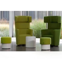 Fauteuil d'appoint contemporain rembourré, fauteuil d'attente commercial pour hall d'accueil de bureau
