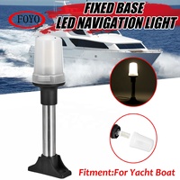 FOYO Best Seller 12-24V LED Feu de navigation tout-terrain IP65, plusieurs hauteurs de montage, base noire, lampe marine pour bateaux jusqu'à 20m