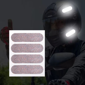 Pegatina de <span class=keywords><strong>casco</strong></span> de alta visibilidad, pegatinas reflectantes para motocicleta, pegatina negra para <span class=keywords><strong>casco</strong></span> - Product Image 1