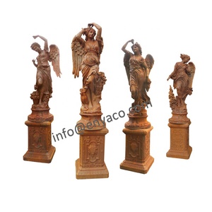 Fundición de Hierro, Decoraciones de Jardín Grandes para Exteriores, Estatuas de Ángeles Romanos de Tamaño Real para Decoración de Jardín - Product Image 5
