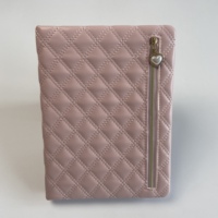 Cuaderno A5 de Tapa Dura de PU Personalizado Creativo al por Mayor con Costuras, Rejillas, Bolsillo con Cremallera y Gran Capacidad de Almacenamiento para Oficina y Negocios