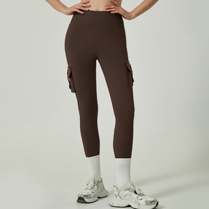 Pantalones de yoga personalizados Under Lulu con bolsillos para mujer, sensación de segunda piel, secado rápido, ajuste ceñido, efecto melocotón, leggings a prueba de sentadillas - Product Image 2
