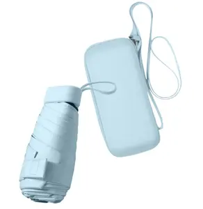 <span class=keywords><strong>Demi</strong></span> Pli Capsule 5 Plis Parapluie Petit et Portable Carte Sac <span class=keywords><strong>Soleil</strong></span> Protection UV Parapluie Pliant Parapluie <span class=keywords><strong>Soleil</strong></span> - Product Image 1