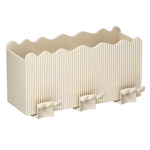 Soporte para cepillos de dientes montado en la pared, triple compartimento, sin taladro, organizador de baño que ahorra espacio para pasta de dientes y vaso para enjuague bucal - Product Image 1