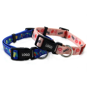 Pet <span class=keywords><strong>Collar</strong></span> Hersteller Personal isierte Farbe Haustiere Halsbänder Print <span class=keywords><strong>Cat</strong></span> Guangdong Neueste Niedrige Preis Bunte Nylon Custom Logo RIBBONS - Product Image 2