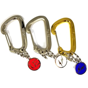 custom small lock polycyclic climbing keychain metal spring clip hook aluminum carabiner Clip Aluminium Carabiner Hook mountaine
