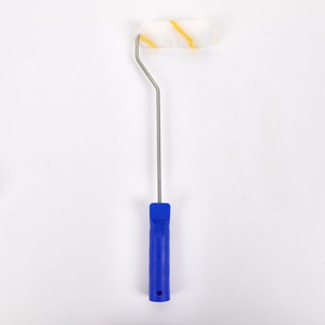 Brocha de Rodillo Esquinera Pequeña de 4 Pulgadas con Cabezal de Pulgar, Modelo con Barra Amarilla y Azul para Pintura y Materiales de Construcción - Product Image 2