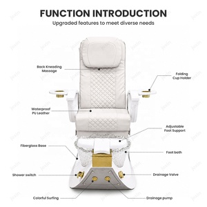 Sillón de Pedicura de Lujo <span class=keywords><strong>para</strong></span> Salón de Belleza y Salón de Uñas, Ergonómico, con Calor y Jets de Masaje - Product Image 4