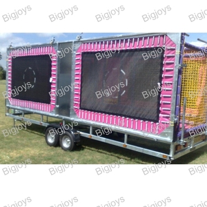 <span class=keywords><strong>Trampoline</strong></span> portable 4 en 1 avec remorque, jeux de plein air pour enfants, en vente - Product Image 4