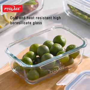 Contenedor de Vidrio Profundo de Borosilicato Alto Pyglass, Juego de 3 Piezas con Tapa de PP Hermética, Contenedor de Gran Capacidad para la Familia - Product Image 6