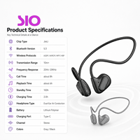Jerry Chip Peredam Kebisingan Multipoint Wireless 5.3 8 Jam Waktu Putar 10M Konduksi Tulang Ear Hook Sport Earphone Headphone Nirkabel
