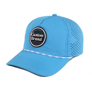 Gorra de Béisbol Azul Perforada con Corte Láser, Impermeable, con Logotipo Personalizado, para Correr, Golf y Deportes, Venta al Por Mayor - Product Image 2