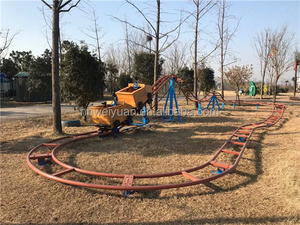 Il miglior brivido all'aperto in legno e in acciaio giostre fiera attrazioni cortile piccoli Mini bambini di filatura montagne russe per i bambini - Product Image 3