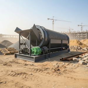 Mobile Compost Trommel Screen <strong>Topsoil</strong> Drum Screen Industrial Stone Sand Rotary Drum Sieve Soil Screening Machine - Product Image 1