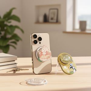 Custom <b>Magnetic</b> Phone <b>Holder</b> Custom Design Logo High Quality ABS Foldable DIY Cartoon Design Poppings Phone Socket Bracket Model - Product Image 4