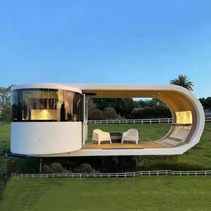 Nouvelle version 20ft 40ft <span class=keywords><strong>maison</strong></span> préfabriquée espace Capsule bureau Pod grand-mère appartements Apple cabine dirigeable appartement extérieur - Product Image 2