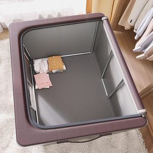 Boîte de rangement pliable en tissu avec cadre en acier pour vêtements, paniers, sacs de rangement pour literie - Product Image 2