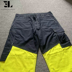 라르수르 맞춤 제작 디스트레스 워싱 반사 스트립 패널링 소방관 카고 팬츠 배기 스트레이트 레그 소방관 작업용 청바지 - Product Image 6