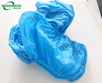Mediunion Couvre-chaussures jetables non tissés épaissis pour usage domestique avec design antidérapant et respirant, certifiés CE, non stériles, paquet de 100