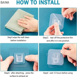 Crochets Muraux Nouveauté Multifonctions Adhésifs Vente en Gros, Accroches Robustes Sans Perçage - Product Image 5