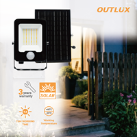 OUTLUX TE046 VENUS Lámpara Solar LED de Aluminio Ajustable con Control Remoto, Luz Diurna, IP65 Impermeable, Alto Brillo, 300W, Ángulo de Haz de 100°