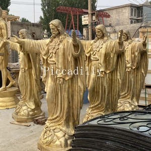 Escultura Religiosa Católica Personalizada de Cristo, Gran Escultura de Jesús en Latón y Bronce HOUN959 - Product Image 4
