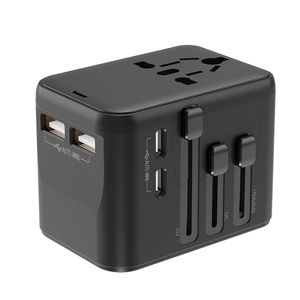 Adaptateur de voyage tout-en-un RR Travel Extension Cord <span class=keywords><strong>USB</strong></span> 1920W PQ Power <span class=keywords><strong>Multi</strong></span> Plug 2 Type-C + 2 <span class=keywords><strong>USB</strong></span> en matériau GaN, certifié CE ROHS FCC - Product Image 1
