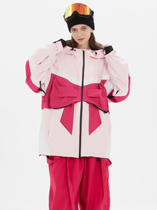 Nuevo Conjunto de Traje de Esquí para Mujer, Estilo Lindo con Lazo, Impermeable, Cálido, Holgado, para Adultos, Materiales Premium y Reforzado - Product Image 6