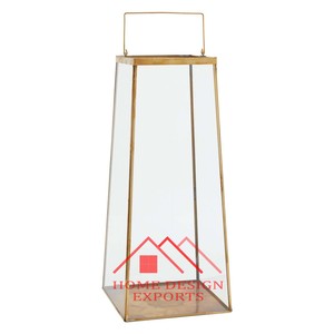 Decoración interior y exterior Estilo único Hoteles Piso Vela Linterna Precios baratos Latón antiguo T Luz Vela Linterna - Product Image 1