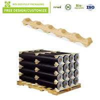 Bac séparateur de papier moulé personnalisé anti-inclinaison biodégradable carte séparateur de rouleau porte-pâte berceau de rouleau
