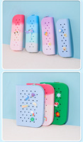 Trousse à crayons en silicone Pochette à crayons respirante Esthétique Mignon Sac à crayons pour étudiant Sac de papeterie Durable étui à stylos créatif