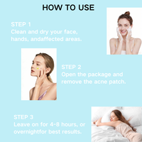 Patchs Hydrocolloïdes Invisibles Certifiés CE pour l'Acné et les Boutons, et Couvre-Boutons Imperméable pour le Soin de la Peau du Visage