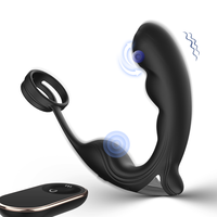 S-Hande Cock Delay Ring Fernbedienung Prostata-Massage Stimulation Vibrierender Butt Plug Spielzeug für Männer