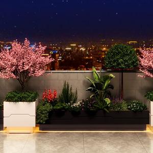 Grand Pot <span class=keywords><strong>de</strong></span> <span class=keywords><strong>Fleurs</strong></span> <span class=keywords><strong>Rectangulaire</strong></span> <span class=keywords><strong>en</strong></span> <span class=keywords><strong>Fibre</strong></span> <span class=keywords><strong>de</strong></span> <span class=keywords><strong>Verre</strong></span>, Pot <span class=keywords><strong>de</strong></span> Fleur Irrégulier <span class=keywords><strong>en</strong></span> Acier Inoxydable pour Jardin <span class=keywords><strong>en</strong></span> Ciment d'Extérieur - Product Image 4