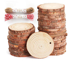 Custom Wholesale Round Natural Laser Cut Unfinished Wood Slices For <strong>Easter</strong> And Thanksgiving Christmas Wedding Ornament <strong>Decoratio</strong> - Product Image 2